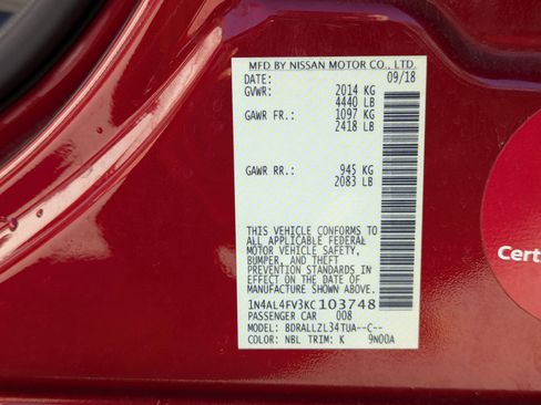 Used 2019 Nissan Altima 2.0 Edition One image 33