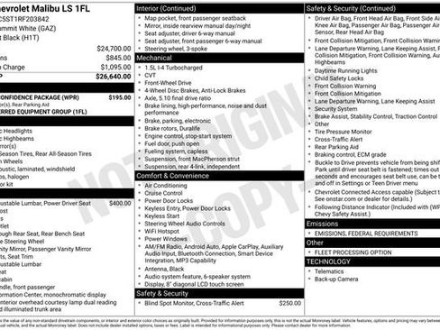 Certified 2024 Chevrolet Malibu LS w/ Driver Confidence Package image 5