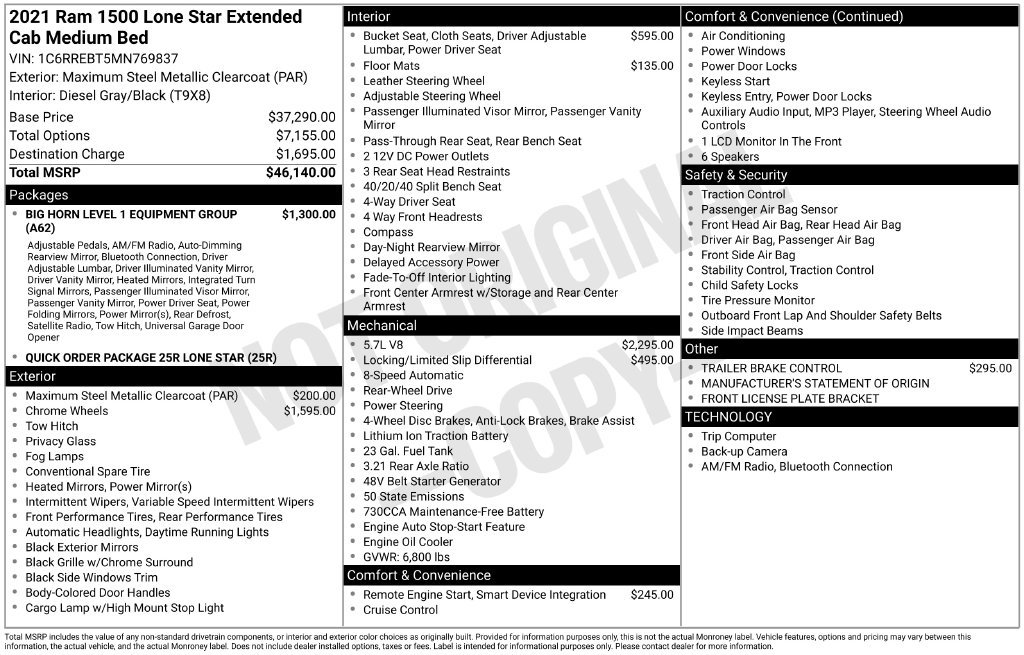 Used 2021 RAM 1500 Lone Star RWD image 11