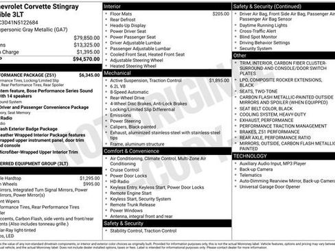 Used 2022 Chevrolet Corvette Stingray Premium Conv w/ Z51 Performance Package image 6