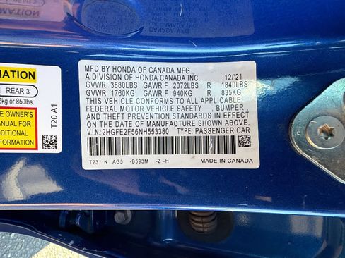 Used 2022 Honda Civic Sport image 30