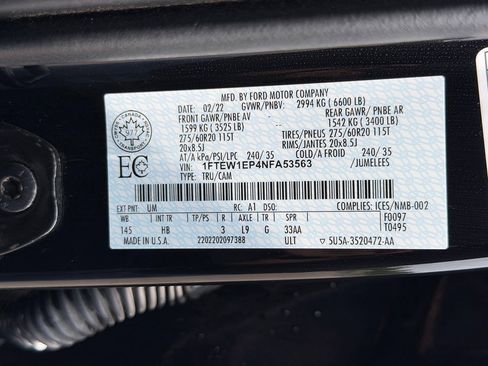 Used 2022 Ford F150 Lariat w/ Equipment Group 502A High AWD/4WD image 15