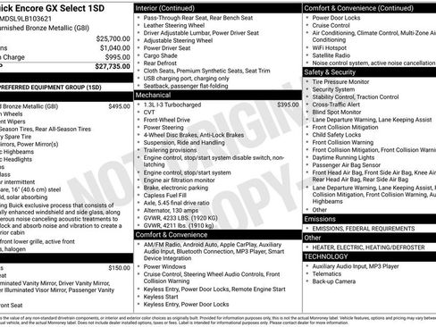 Used 2020 Buick Encore GX Select image 5