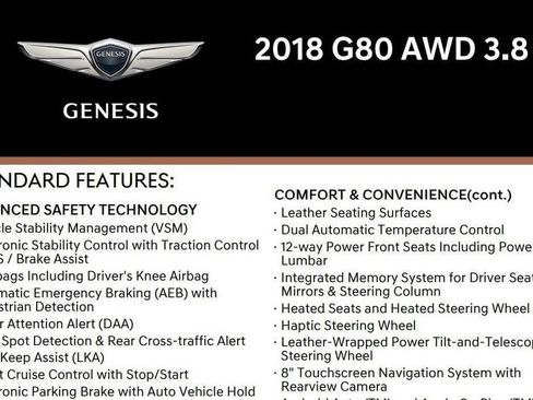 Used 2018 Genesis G80 3.8 image 16