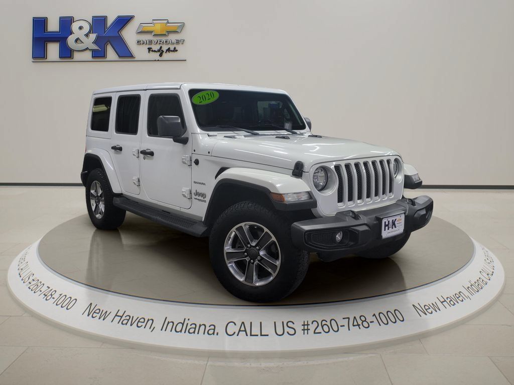 Used 2020 Jeep Wrangler Unlimited Sahara w/ Uconnect 4C Nav & Sound Group AWD/4WD image 1