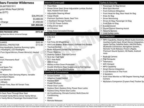 Certified 2026 Subaru Forester Wilderness w/ Wilderness Package AWD/4WD image 20