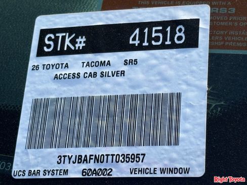 New 2026 Toyota Tacoma SR5 RWD image 24