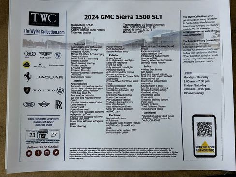 Used 2024 GMC Sierra 1500 SLT w/ SLT Premium Plus Package AWD/4WD image 46