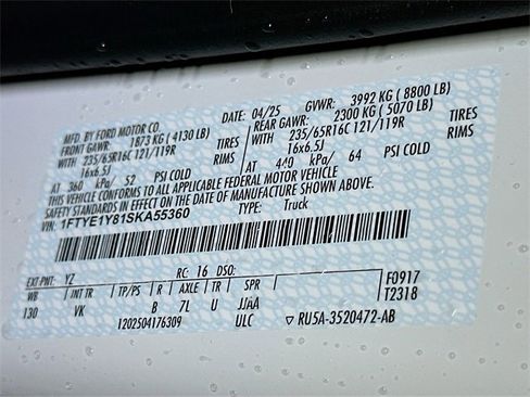 New 2025 Ford Transit 150 Base w/ Load Area Protection Package image 16