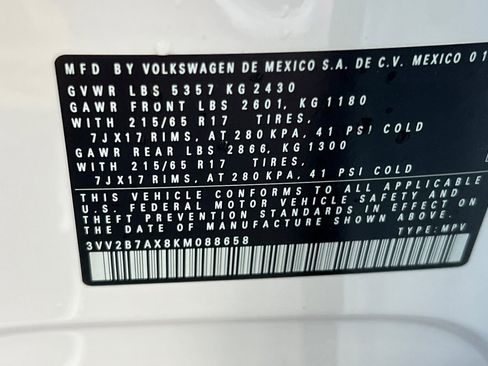 Used 2019 Volkswagen Tiguan SE w/ Panoramic Sunroof Package AWD/4WD image 30