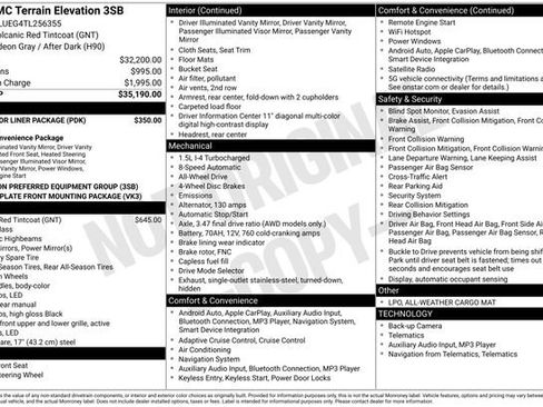 New 2026 GMC Terrain Elevation w/ LPO, Floor Liner Package AWD/4WD image 4