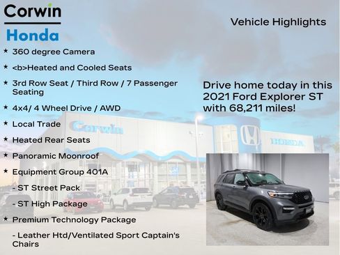 Used 2021 Ford Explorer ST w/ Equipment Group 401A image 7