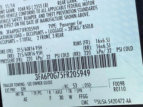 Used 2015 Ford Fusion S image 16