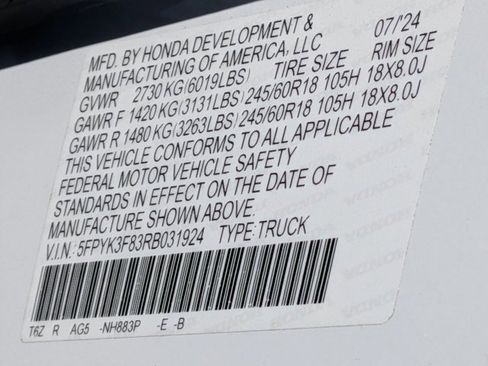 Used 2024 Honda Ridgeline Black Edition image 24