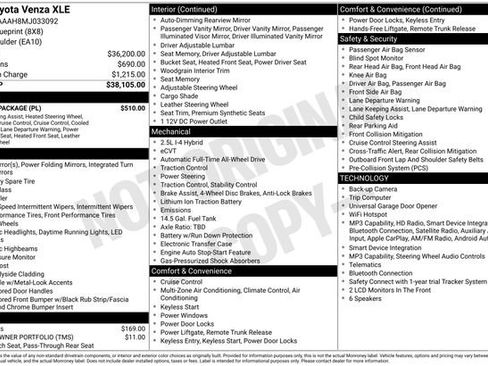 Used 2021 Toyota Venza XLE w/ Softex Package AWD/4WD image 13