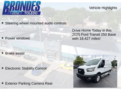 Used 2025 Ford Transit 250 Low Roof w/ Exterior Upgrade Package RWD image 12