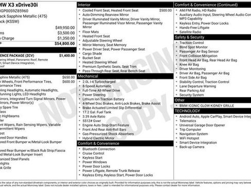 Certified 2025 BMW X3 xDrive30i w/ Convenience Package AWD/4WD image 11