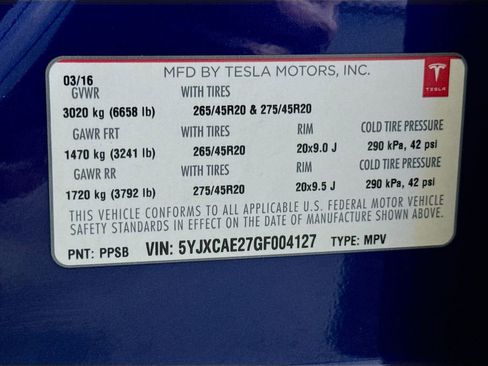 Used 2016 Tesla Model X 90D AWD/4WD image 26