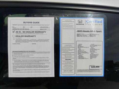 Certified 2023 Honda HR-V Sport image 33