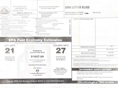 Used 2008 Lotus Elise RWD image 12