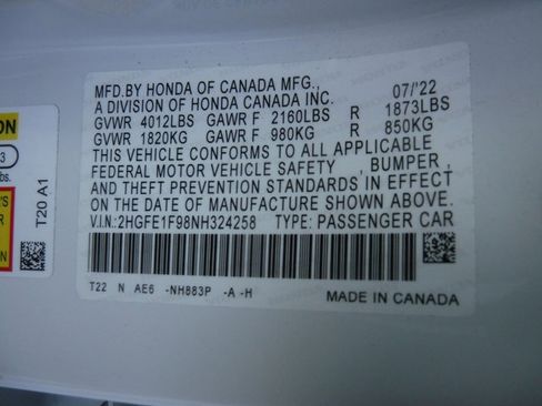 Used 2022 Honda Civic Touring image 47