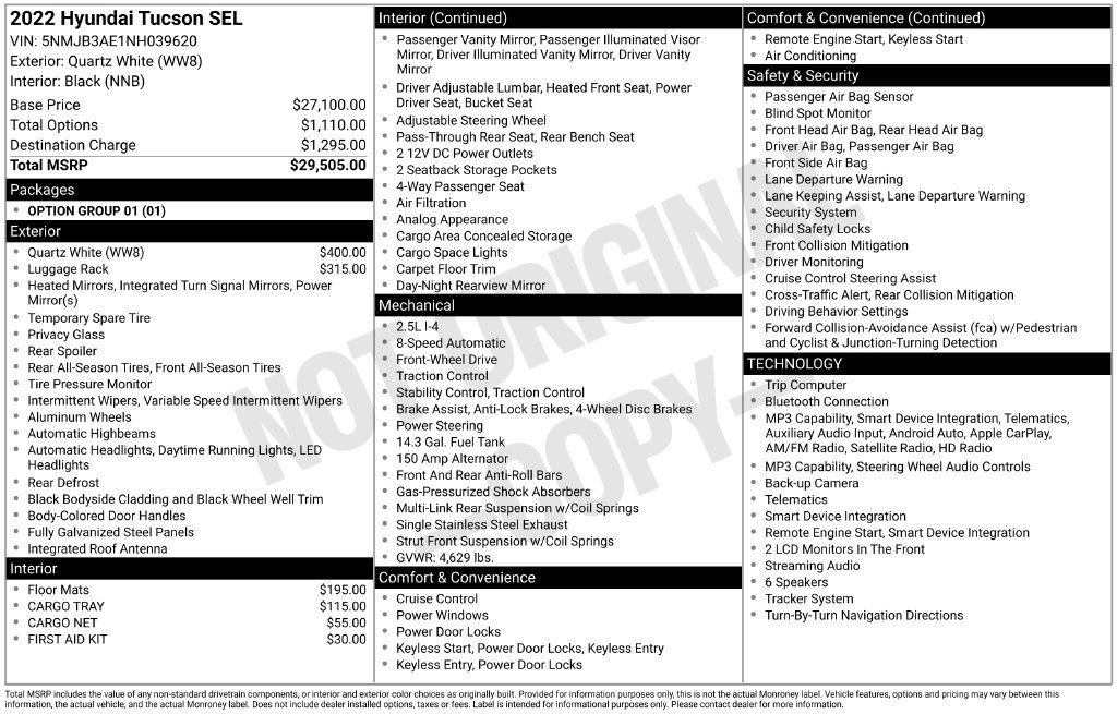 Used 2022 Hyundai Tucson SEL FWD image 33