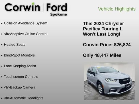 Used 2024 Chrysler Pacifica Touring-L image 6