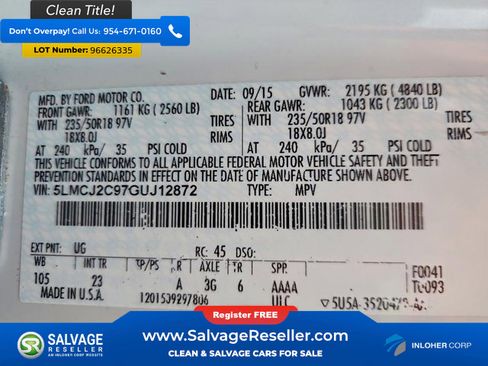 Used 2016 Lincoln MKC Select w/ Select Plus Package image 17