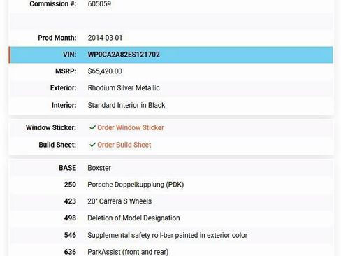 Used 2014 Porsche Boxster RWD image 15