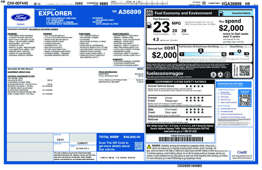 New 2027 Ford Explorer ST-Line RWD image 11