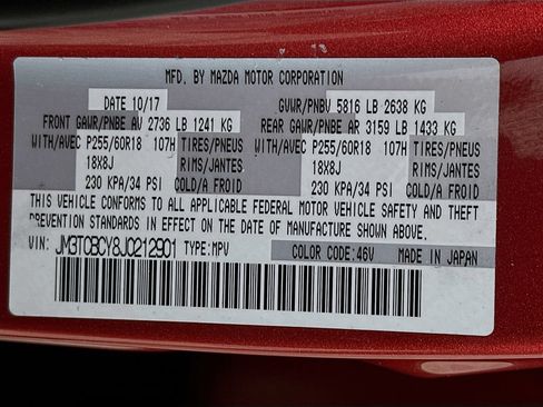 Used 2018 MAZDA CX-9 Touring w/ Touring Premium Package AWD/4WD image 41