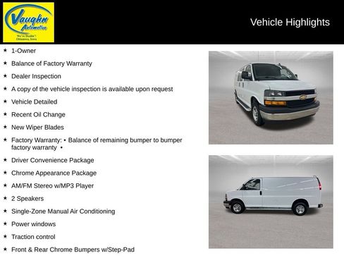 Used 2024 Chevrolet Express 2500 Work Van w/ Driver Convenience Package image 2