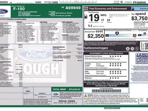Used 2023 Ford F150 Platinum w/ Equipment Group 701A High AWD/4WD image 66