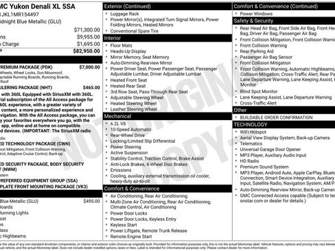 Used 2021 GMC Yukon XL Denali w/ Denali Premium Package RWD image 11