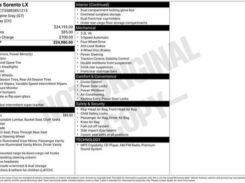 Used 2008 Kia Sorento LX AWD/4WD image 2