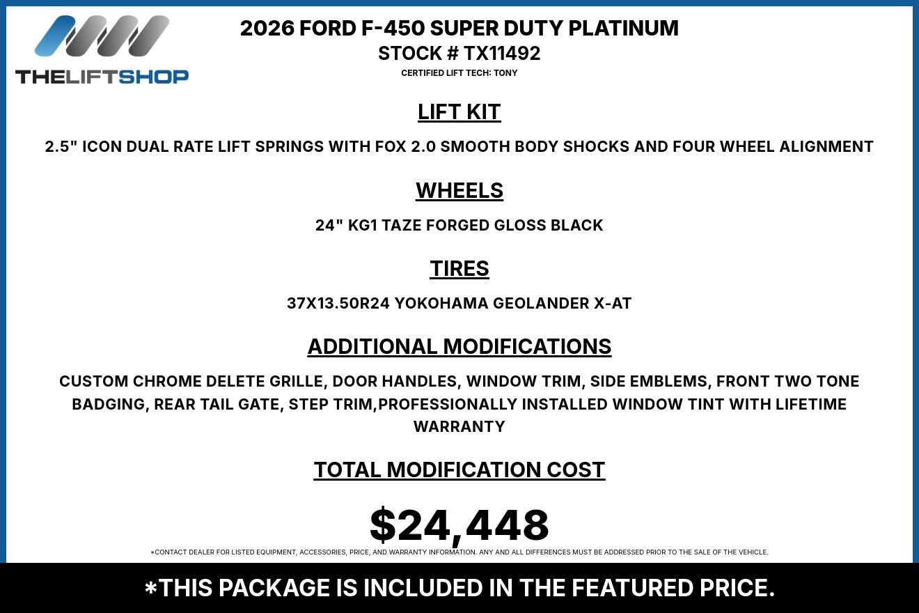 Used 2026 Ford F450 Platinum w/ Platinum Plus Package AWD/4WD image 2