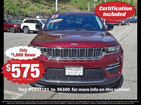 Certified 2023 Jeep Grand Cherokee Limited AWD/4WD image 2