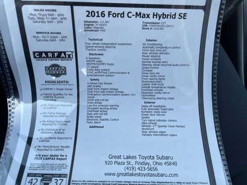 Used 2016 Ford C-MAX SE w/ Equipment Group 203A image 28
