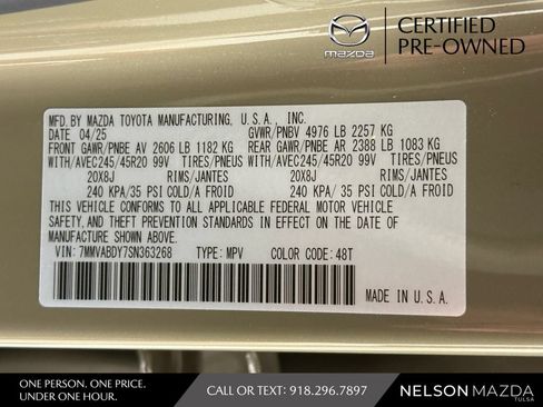 Certified 2025 MAZDA CX-50 AWD 2.5 Turbo w/ Premium Pkg image 53