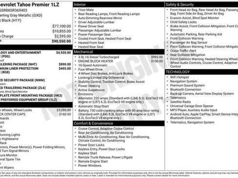 Used 2025 Chevrolet Tahoe Premier AWD/4WD image 3
