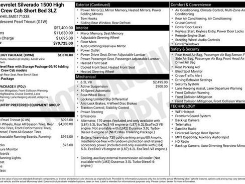 Used 2021 Chevrolet Silverado 1500 High Country w/ Technology Package AWD/4WD image 10