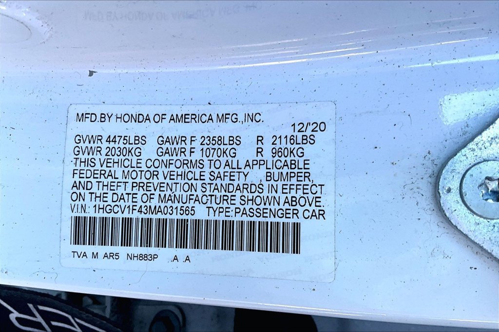 Certified 2021 Honda Accord Sport Special Edition image 14