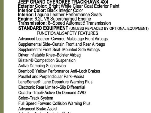 Used 2018 Jeep Grand Cherokee Trackhawk image 41