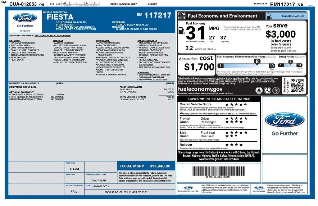 Used 2014 Ford Fiesta SE FWD image 2