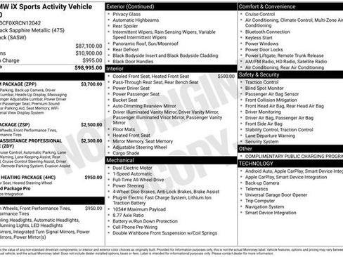 Certified 2024 BMW iX xDrive50 w/ Premium Package AWD/4WD image 40