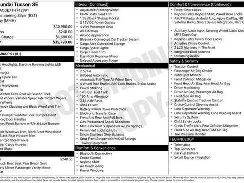 New 2026 Hyundai Tucson SE AWD/4WD image 24