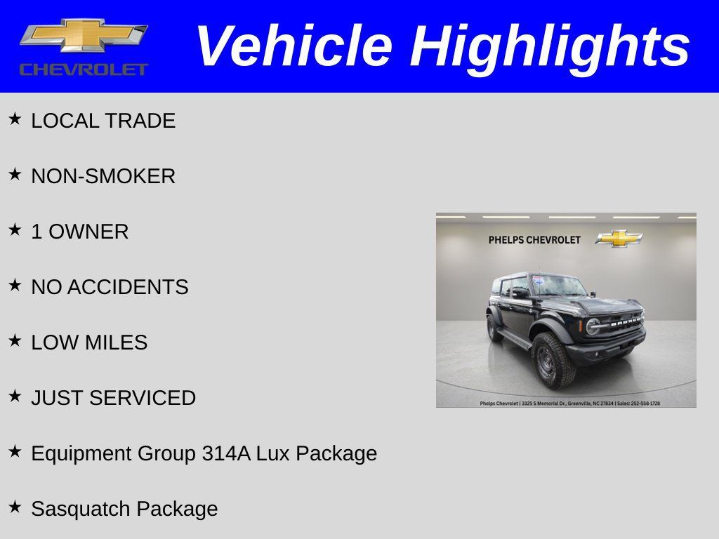 Used 2025 Ford Bronco Outer Banks w/ Sasquatch Package AWD/4WD image 2