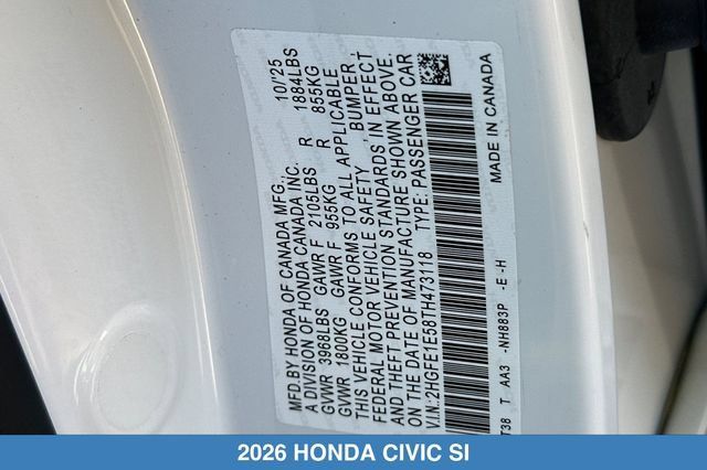 Certified 2026 Honda Civic Si image 32