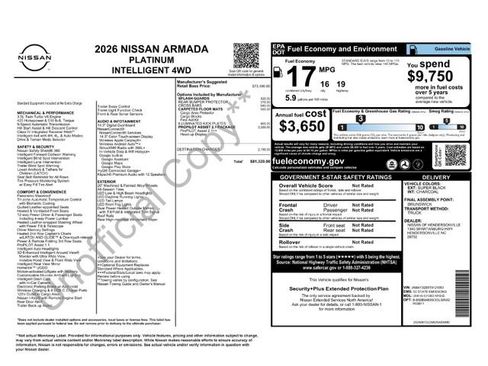 New 2026 Nissan Armada Platinum image 29