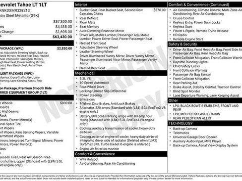 Used 2021 Chevrolet Tahoe LT w/ Luxury Package AWD/4WD image 10